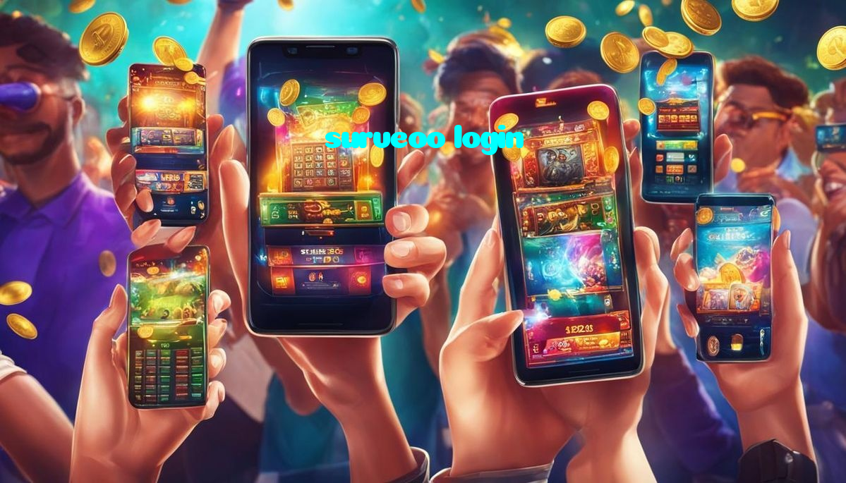 surveoo login casino presented on mobile device in Pakistan with slots and live games